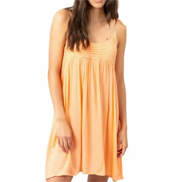 open lace back dress Rip Curl Big Girls Sun Sol Shirred Dress – Balboa Surf and Style main image 0